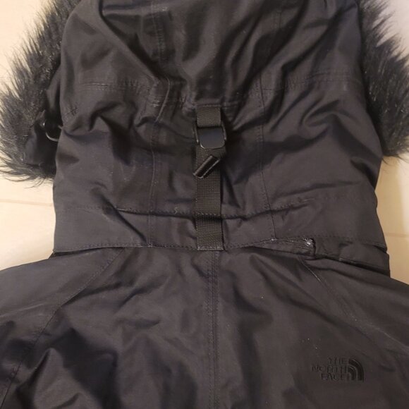 The North Face Black Goose Down HyVent Parka with Removable Faux Fur Hood Sz S-P - Picture 11 of 15
